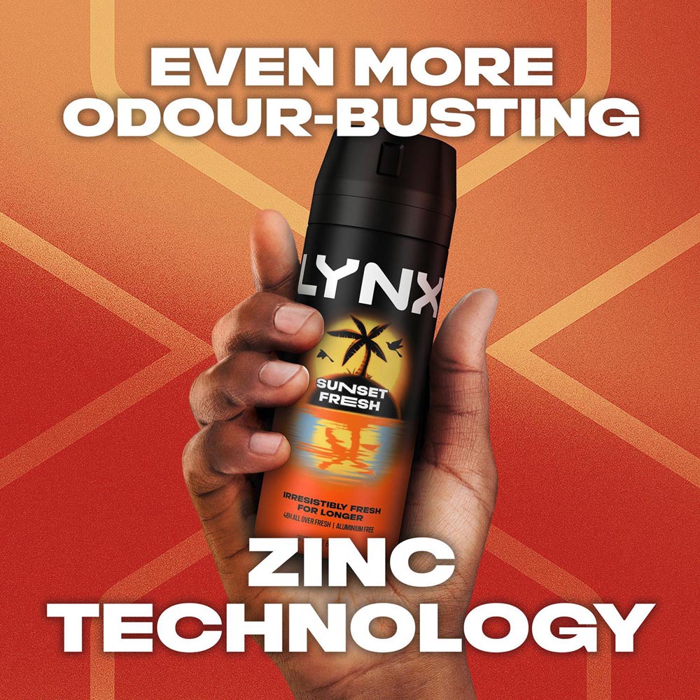 Lynx Sunset Fresh Citrus Scent Body Spray and Socks Cracker Gift Set 4 Pack Image 8