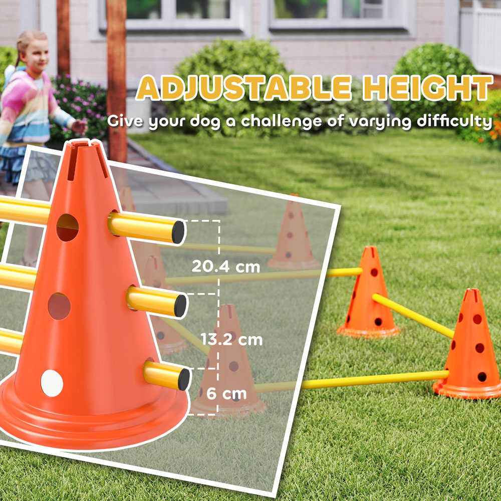 PawHut 4 Piece Height Adjustable Dog Agility Equipment Set Image 6