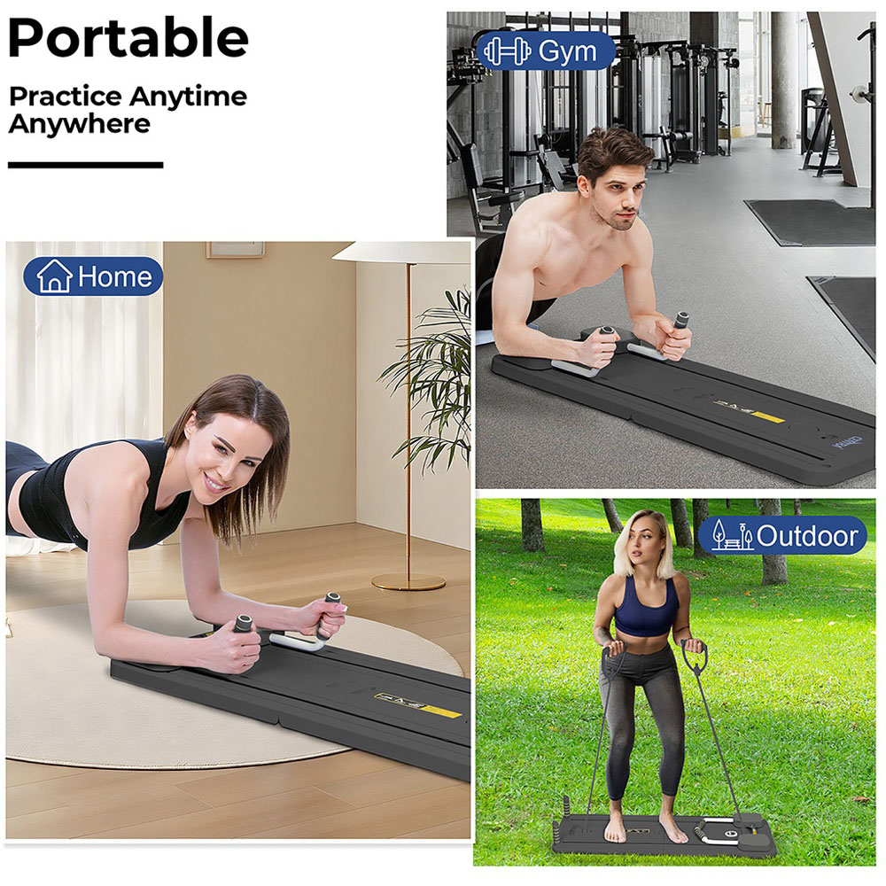 Spector Centra Grey Foldable Pilates Reformer Board Set Image 8
