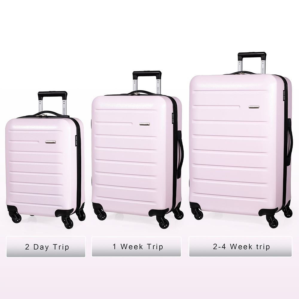 Pierre Cardin Set of 2 Pink Lightweight Hard Shell Trolley Suitcase and Mini Vanity Case Set Image 5