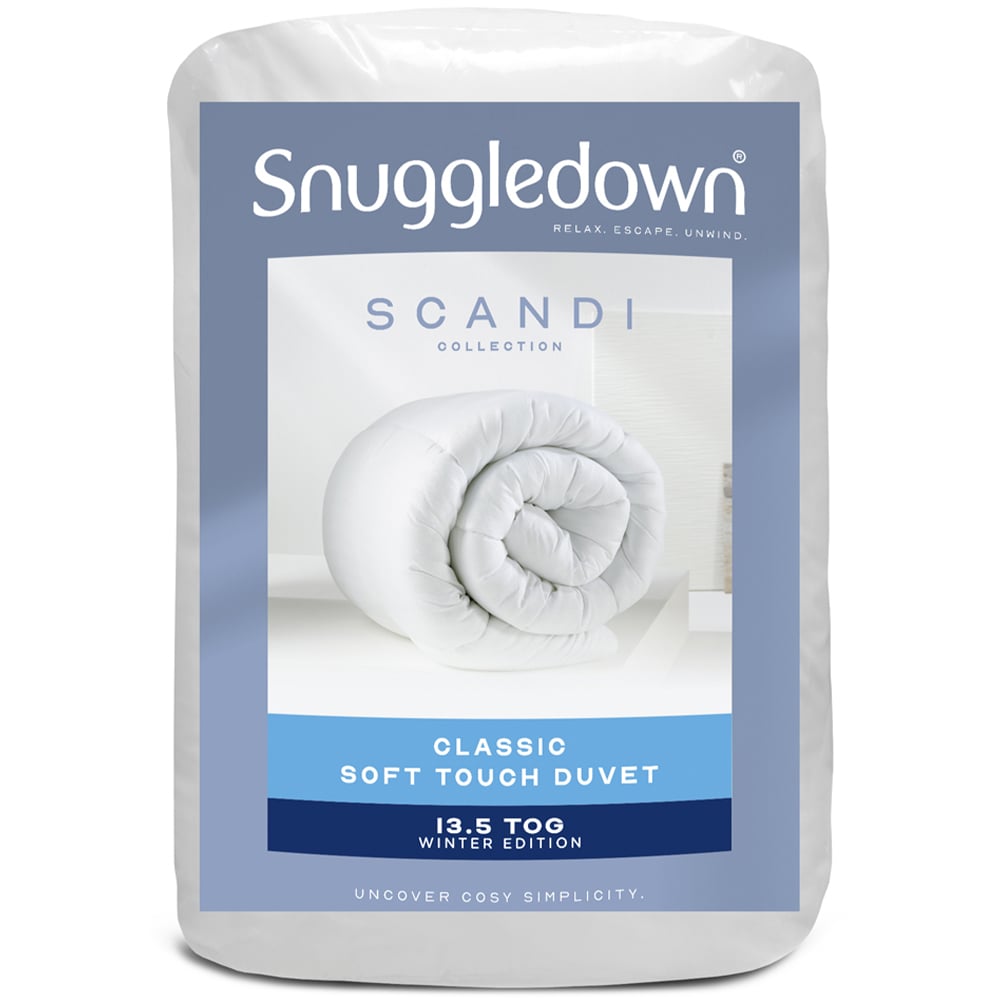 Snuggledown Single White Scandinavian Hollowfibre Duvet  13.5 Tog Image 1