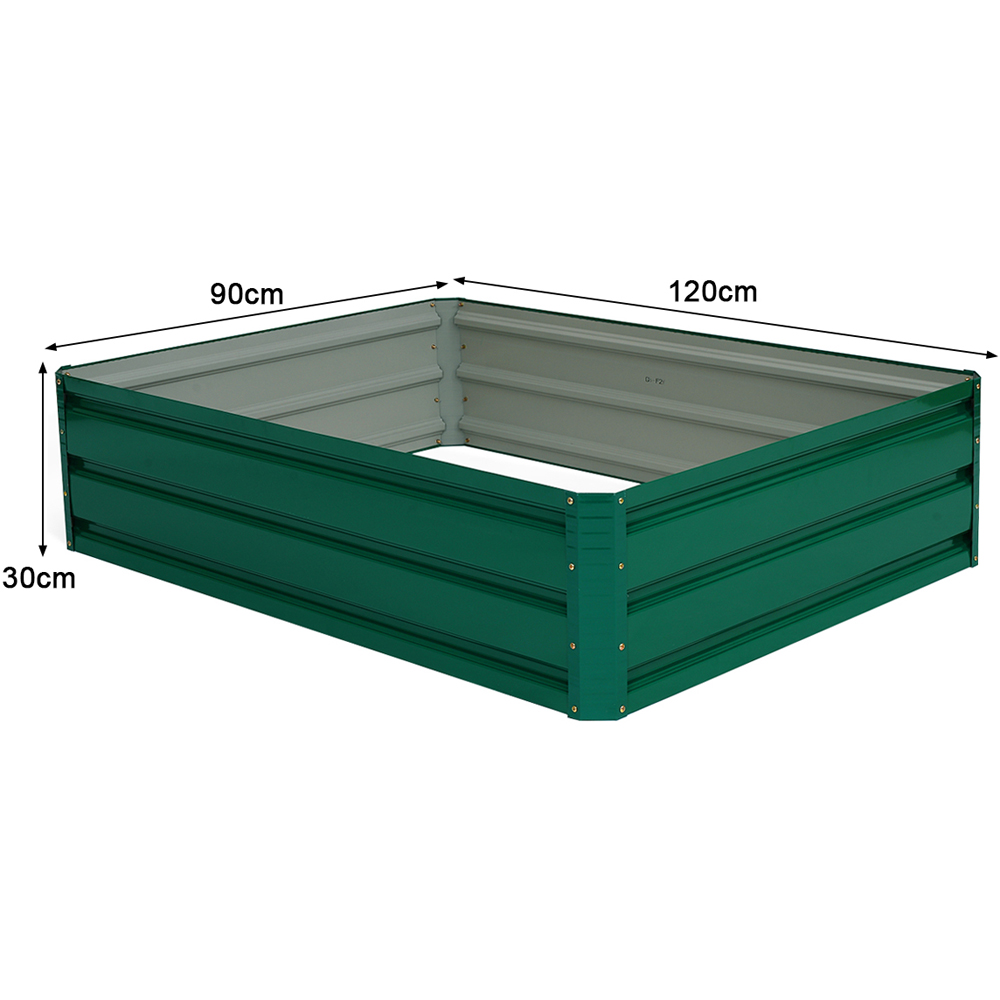 Costway Green Metal Raised Outdoor Garden Bed Image 9