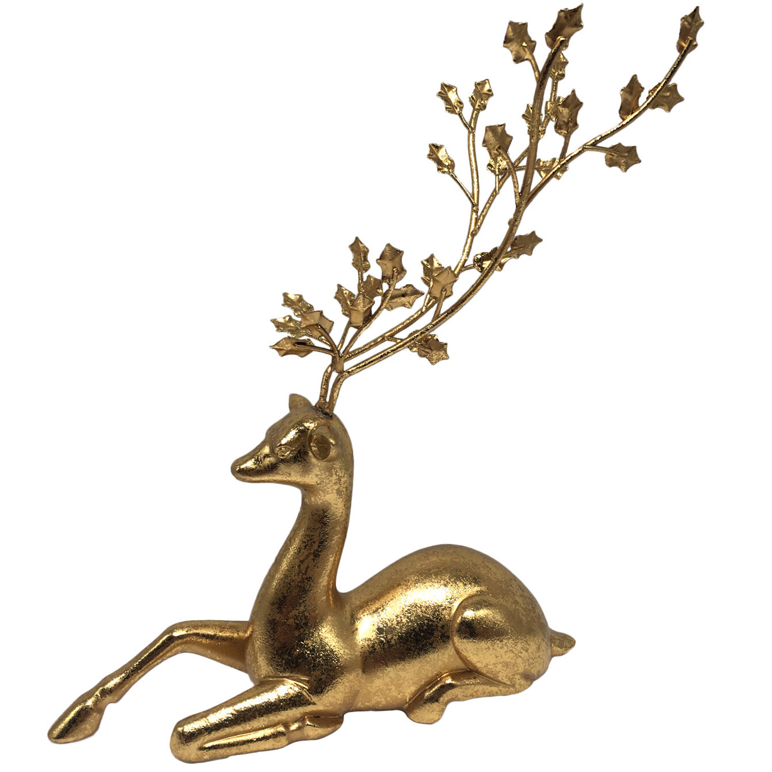 Grace and Glory Gold Sitting Deer Ornament Image