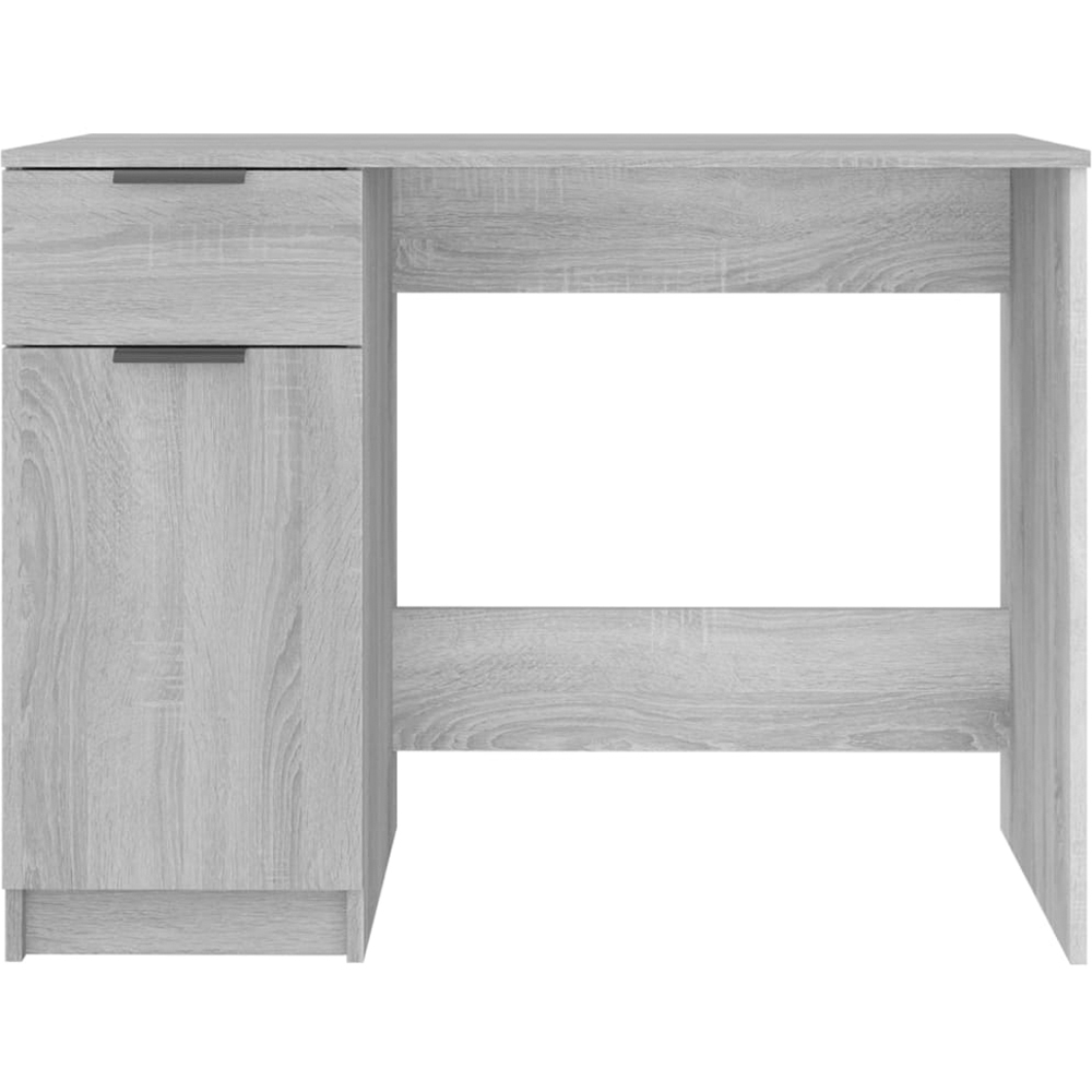 vidaXL Single Door Single Drawer Computer Desk Grey Sonoma Image 5