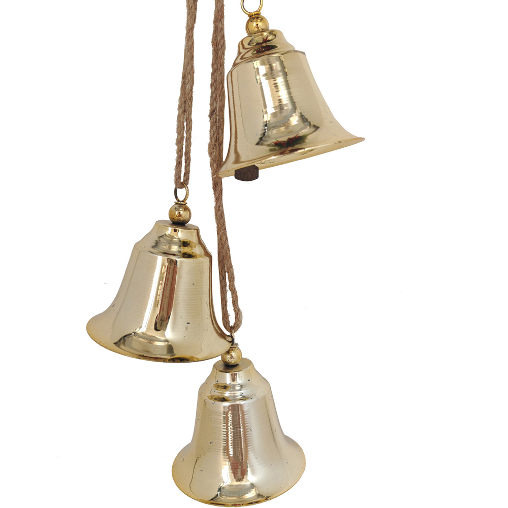 Floristry Gold Bell Door Hanger Image 2
