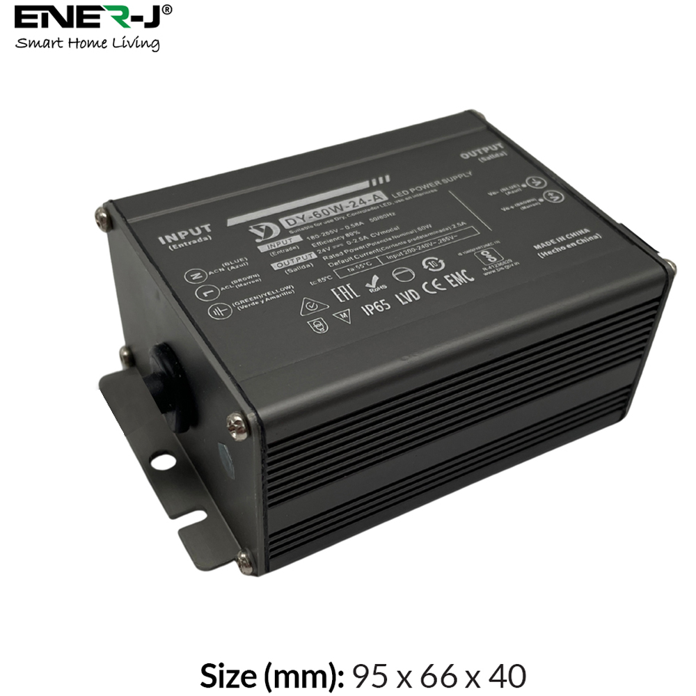 ENER-J Waterproof 60W 24V IP65 and IP67 Rated Power Supply Image 4