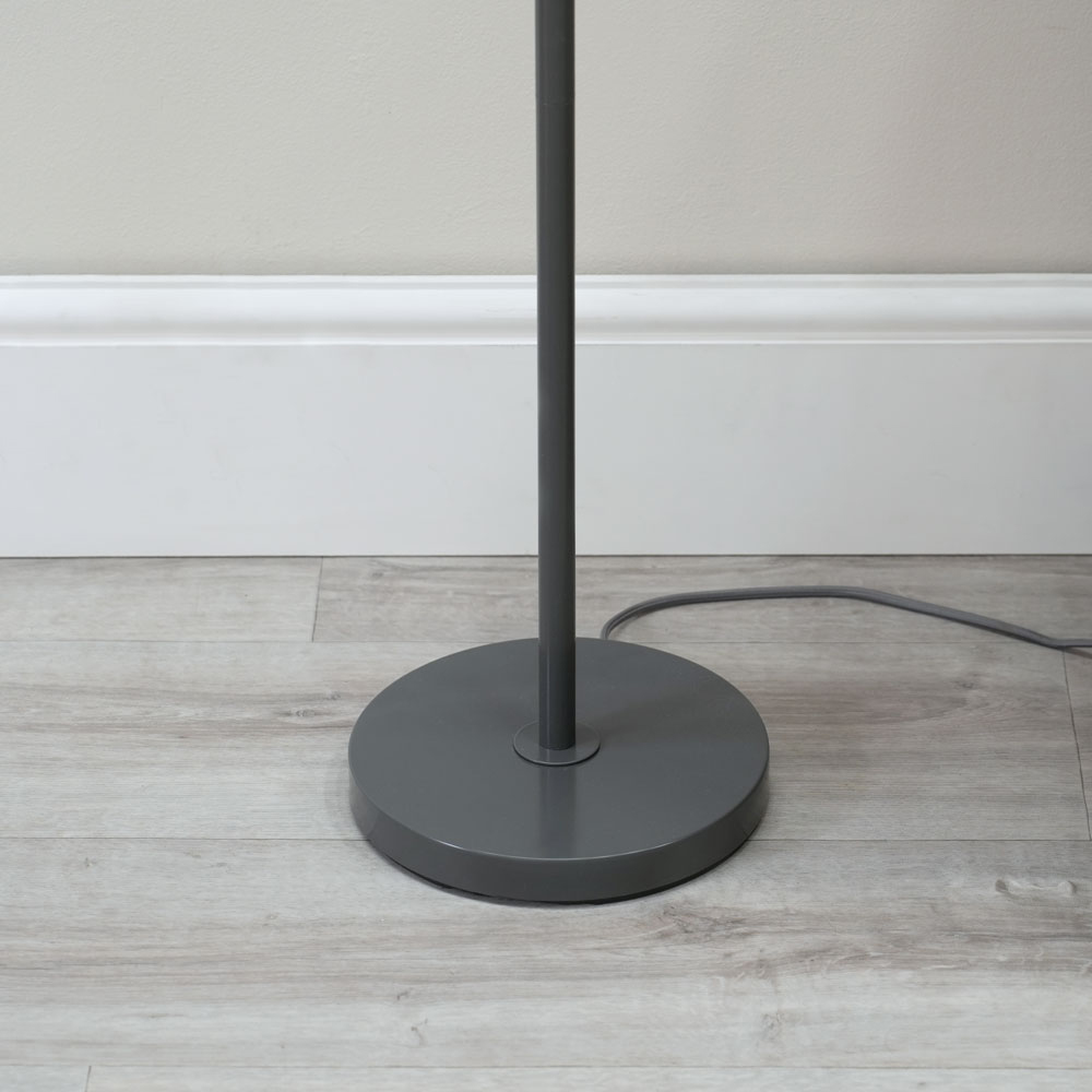 ValueLights Bibi Charcoal Grey 2 Way Adjustable LED Floor Lamp Image 5