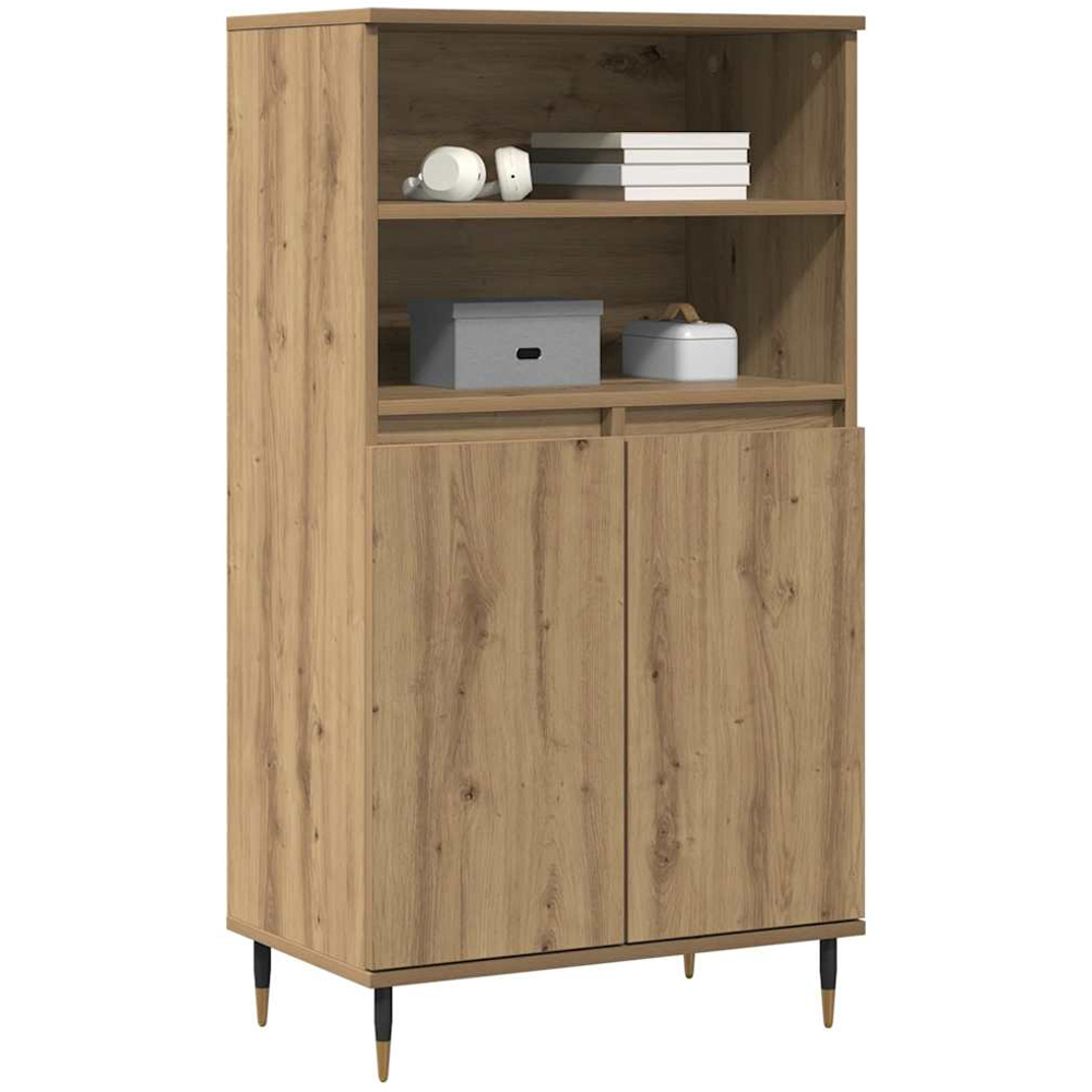 vidaXL 2 Door 2 Shelf Artisan Oak Highboard Image 3