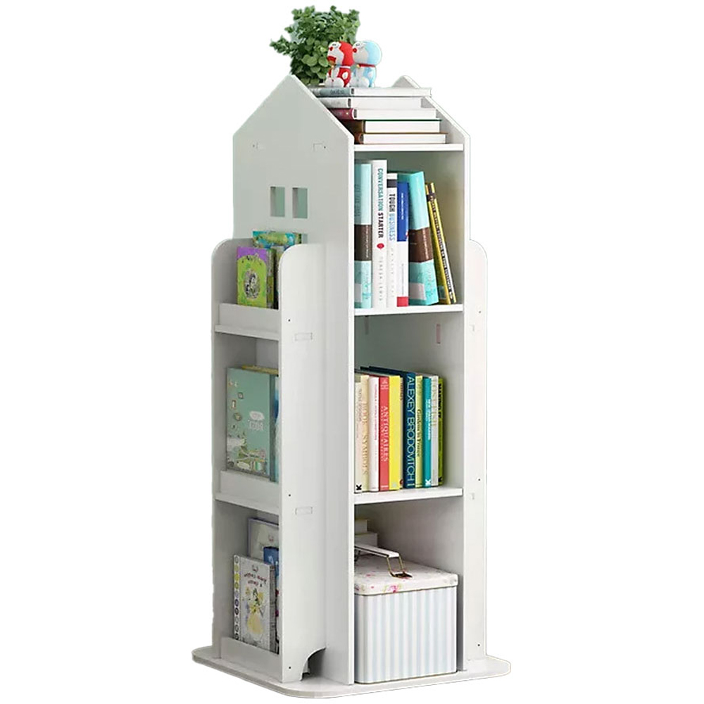 Neo White House Shaped Rotating Kid's Freestanding Bookshelf Image 3