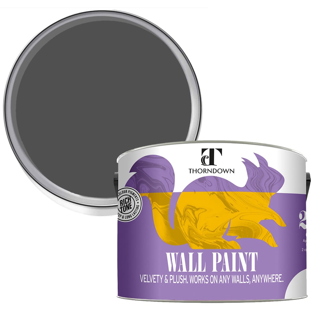 Thorndown Walls and Ceilings Bergamot Grey Matt Paint 2.5L Image 1