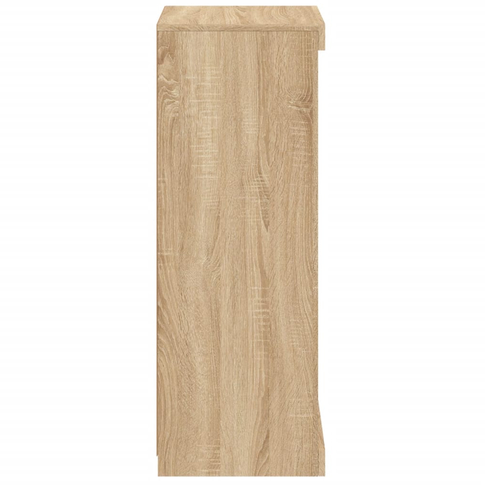 vidaXL 4 Shelf Sonoma Oak Narrow Sideboard with LED Lights Image 7
