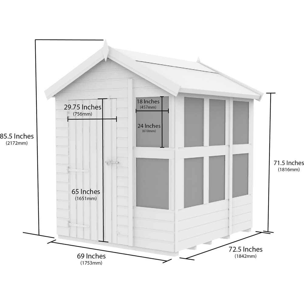 DIY Sheds 6 x 6ft Tongue and Groove Timber Apex Potting Shed Image 7