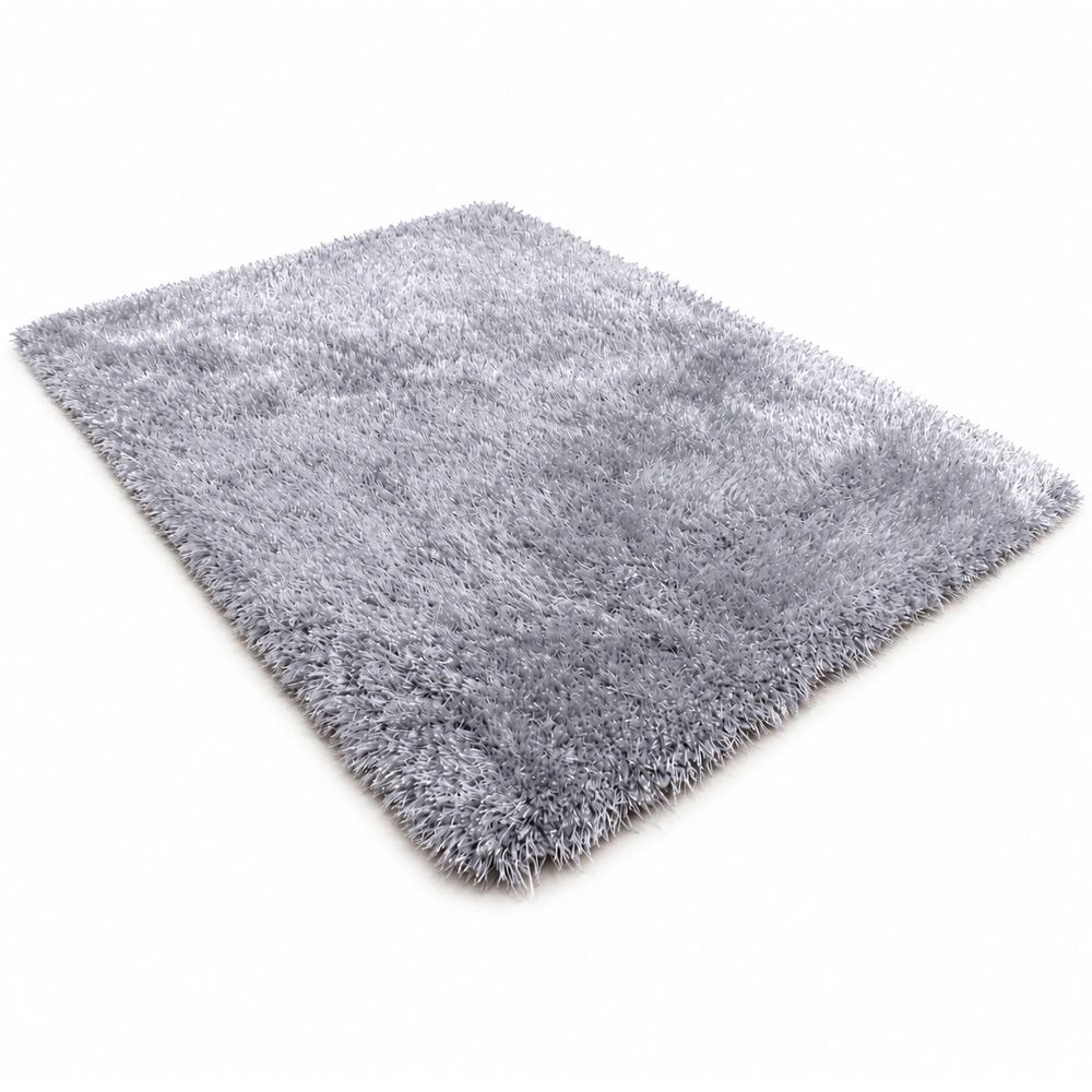 Portland Urco Boston Silver Plain Shaggy Rug 180 x 270cm Image 2