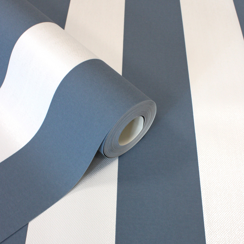 Fine Decor Juliette Stripe Blue Wallpaper Image 2