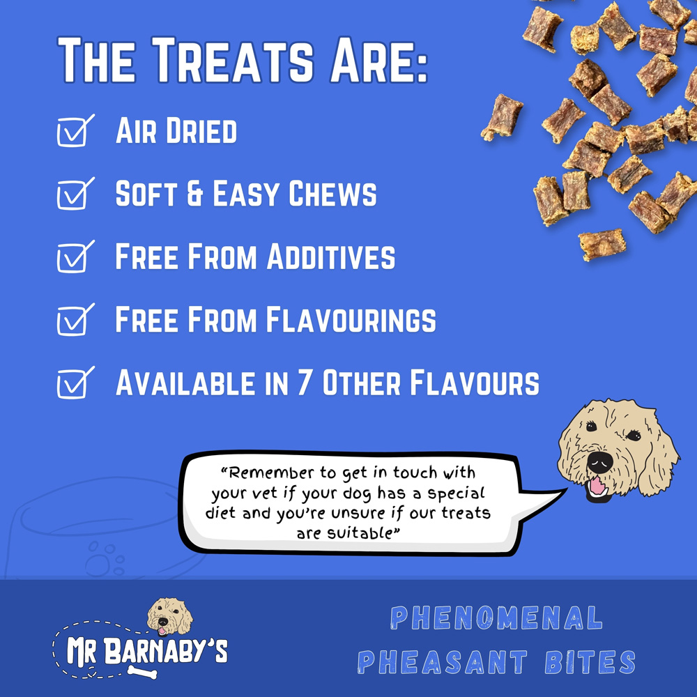 Mr Barnaby's Phenomenal Pheasant Bites Dog Treats 2 Pack Image 6