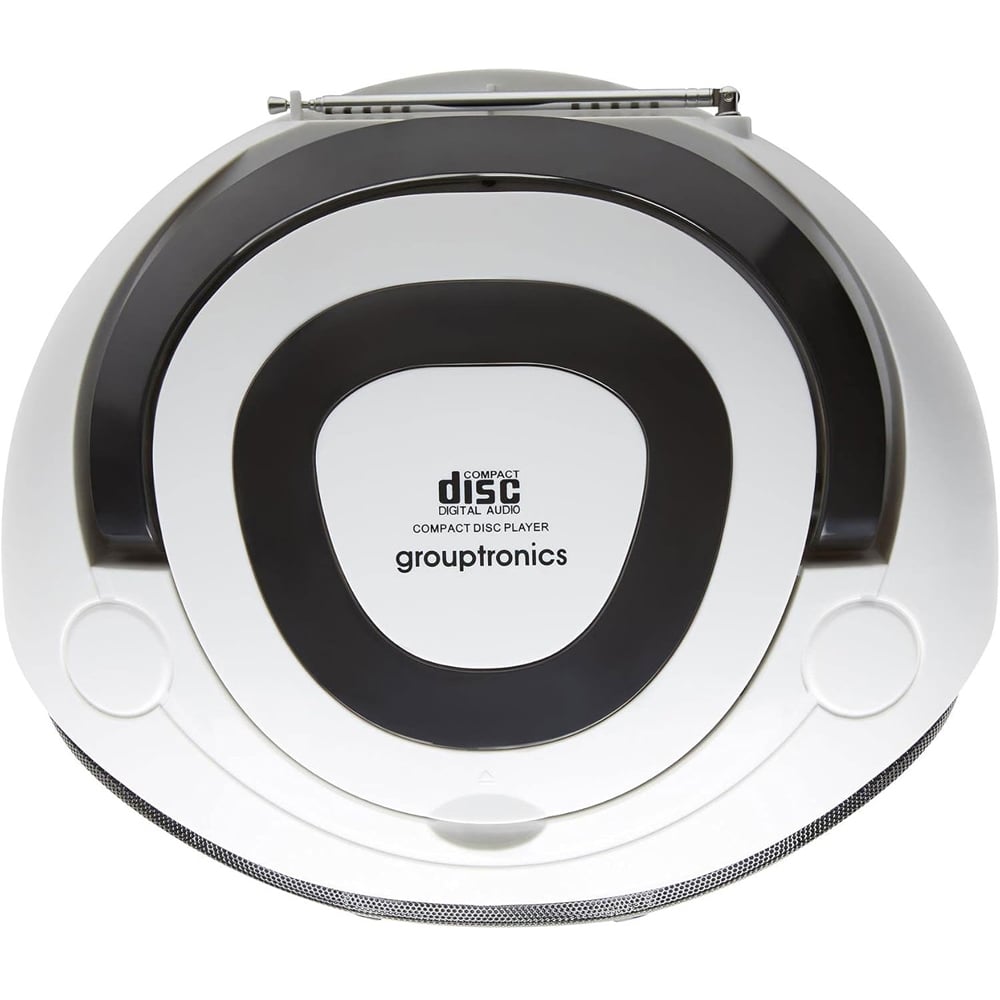 Grouptronics GTCD-501 White Stereo Boombox Portable CD Player with Radio Image 3