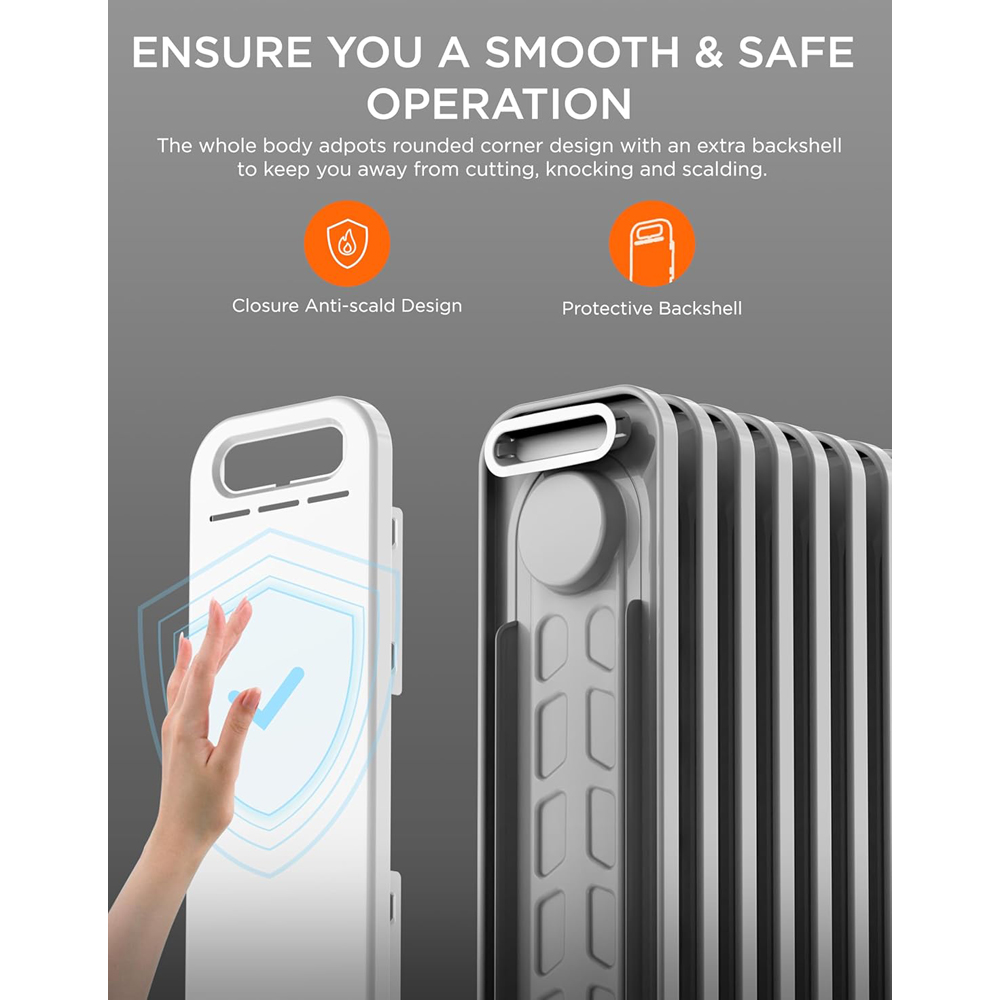 Midea 11 Fin Oil Filled Radiator Electric Heater with Remote Image 7