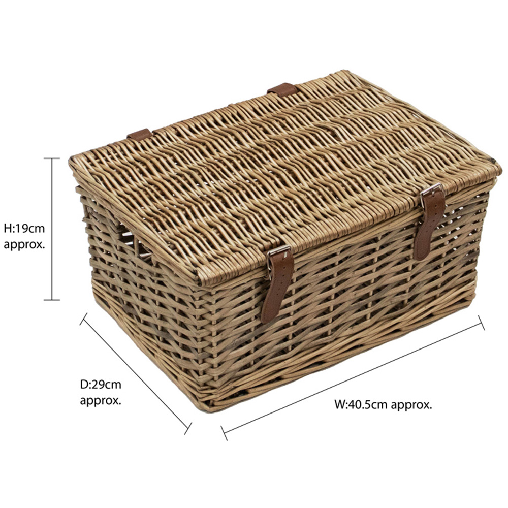 JVL Small Natural Willow Wicker Storage Hamper Basket Image 9