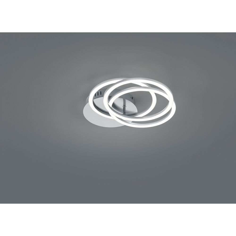 TRIO Circle Matt Nickel LED Ceiling Light Image 6