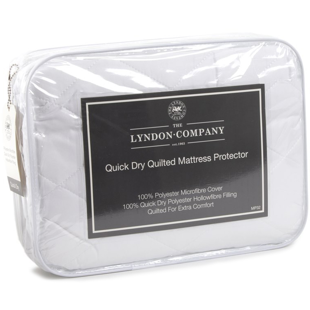 The Lyndon Company Single Polyester Quilted Mattress Protector Image 1