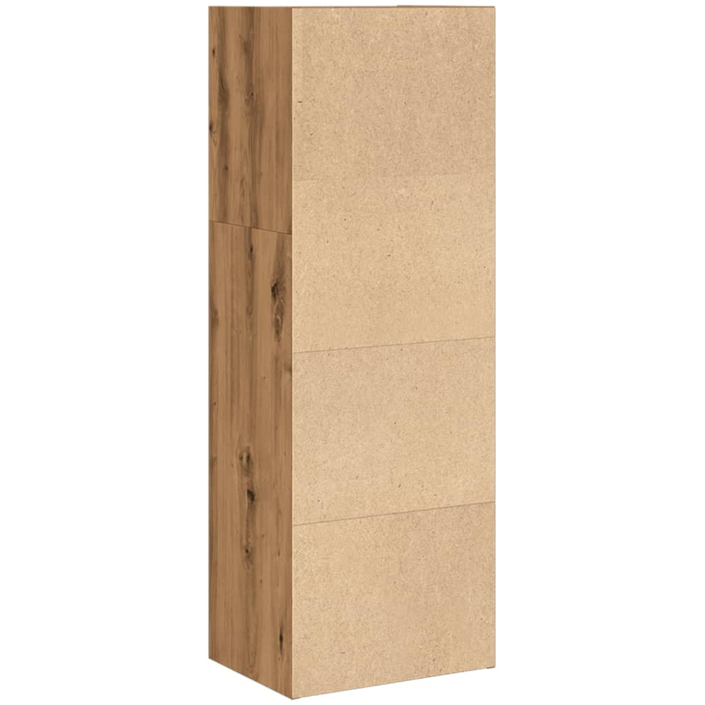 vidaXL 3 Shelf Artisan Oak Slim Bookcase Image 5