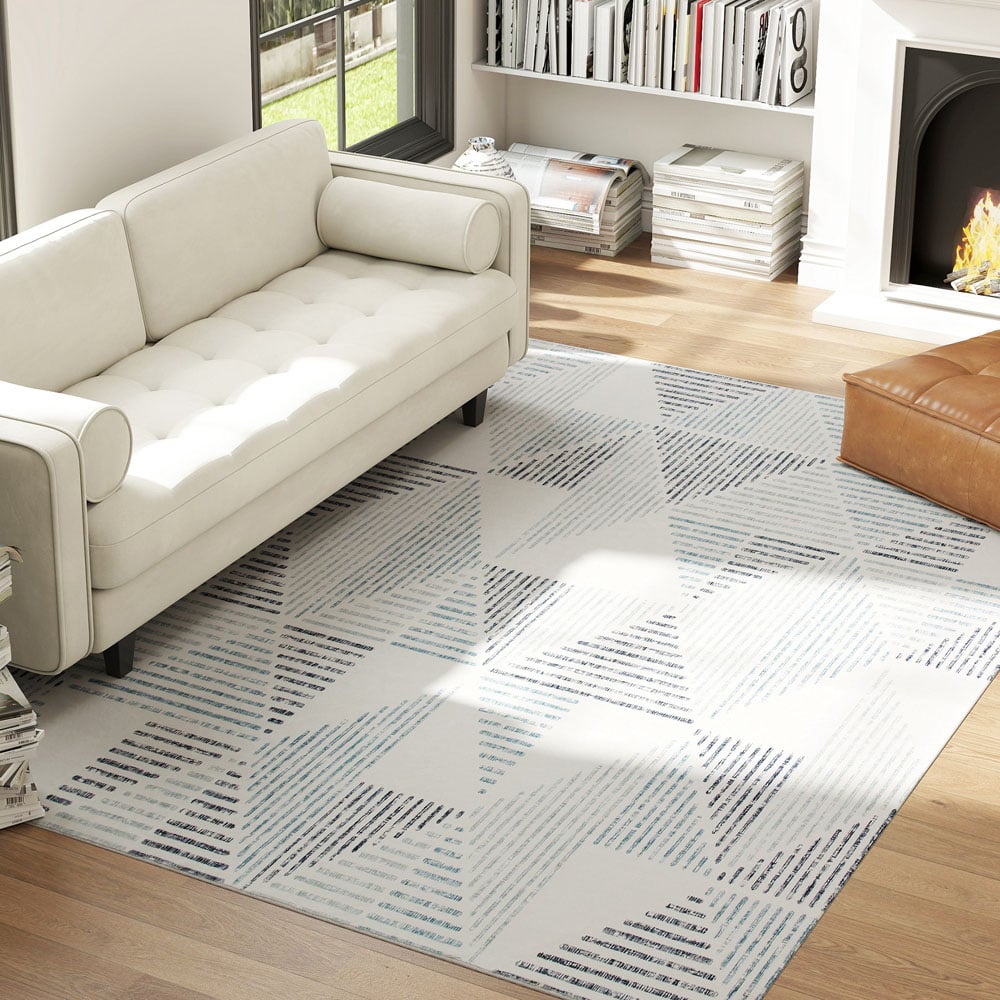 HOMCOM Multicolour Geometric Non Slip Rug 200 x 290cm Image 2