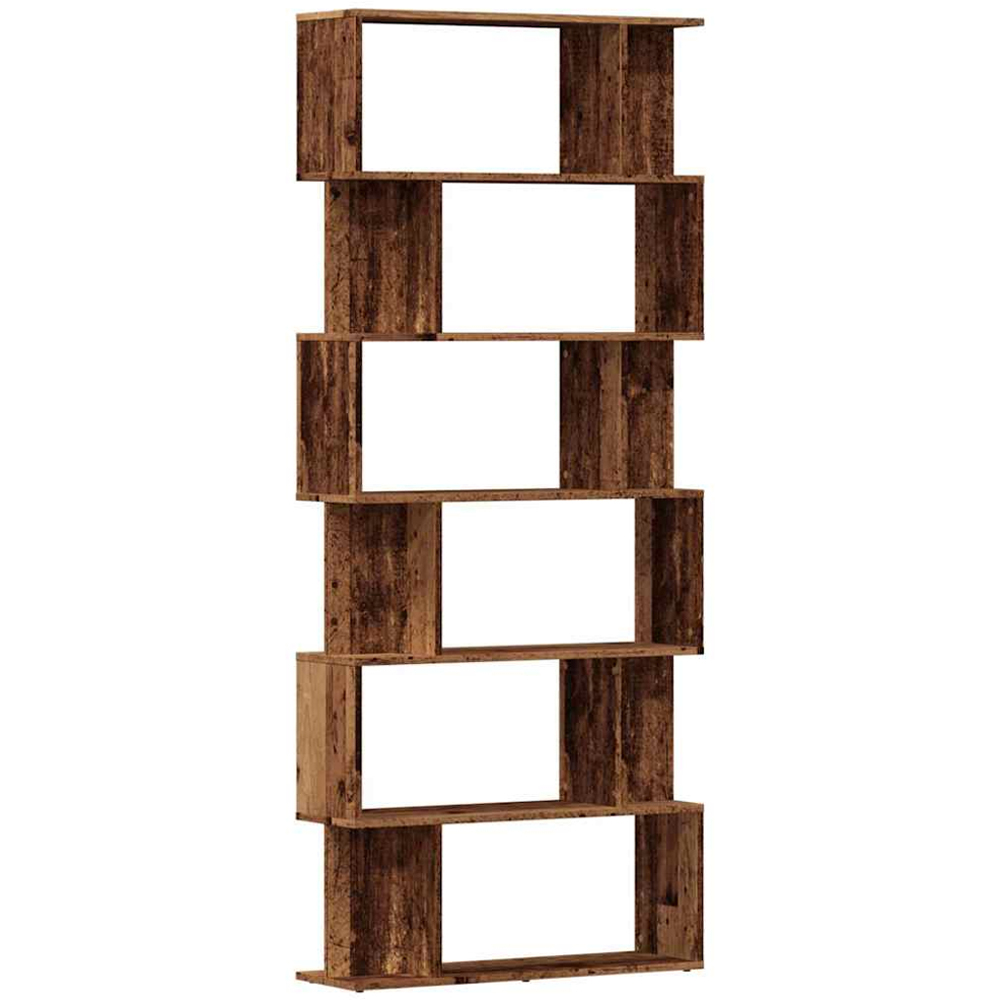 vidaXL 12 Shelf Old Wood Bookcase Image 3