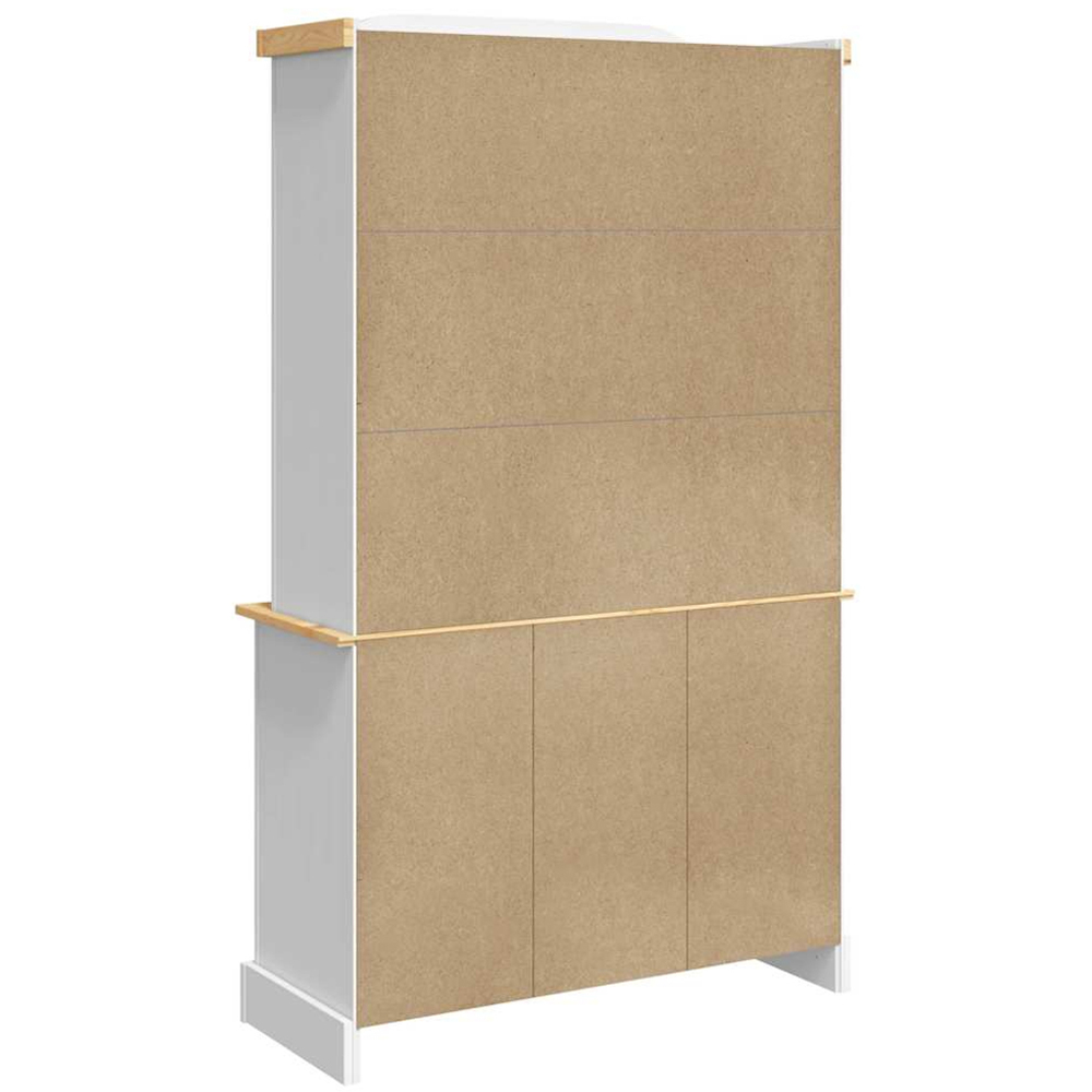 vidaXL Corona 6 Door 3 Drawer White Solid Pine Wood Highboard Image 7