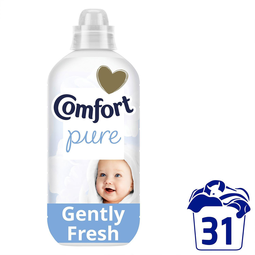 Comfort Pure Gently Fresh Hypoallergenic Fabric Conditioner 31 Washes 930ml 8 Pack Image 3