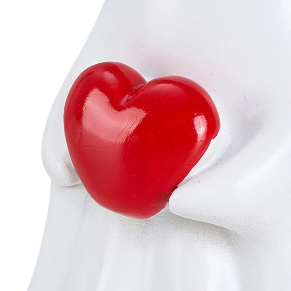 Living and Home White Eerie Ghost Holding Heart Halloween Figurine Ornament Image 5