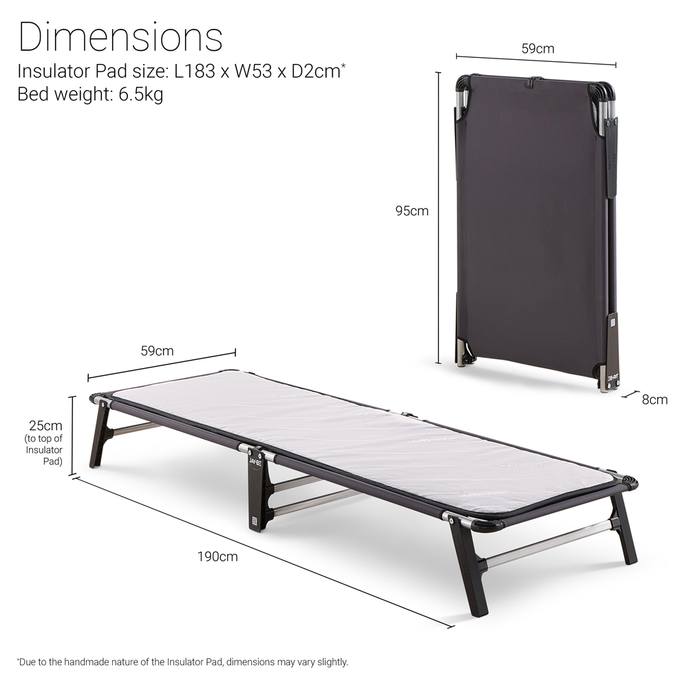 Jay-Be LE59 Single Lite Folding Bed with e-Fibre Insulator Pad Image 9