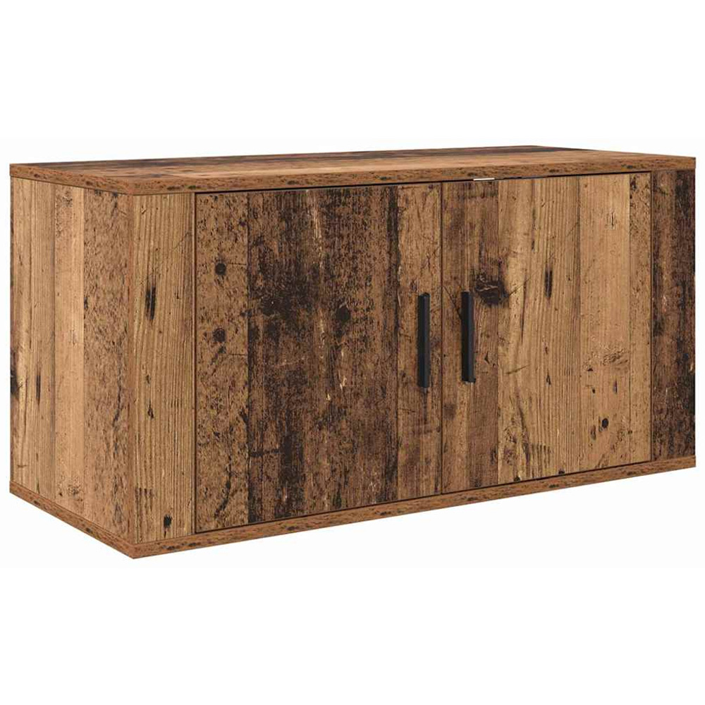 vidaXL 2 Door Old Wood Wall Mounted TV Unit Set of 3 Image 5