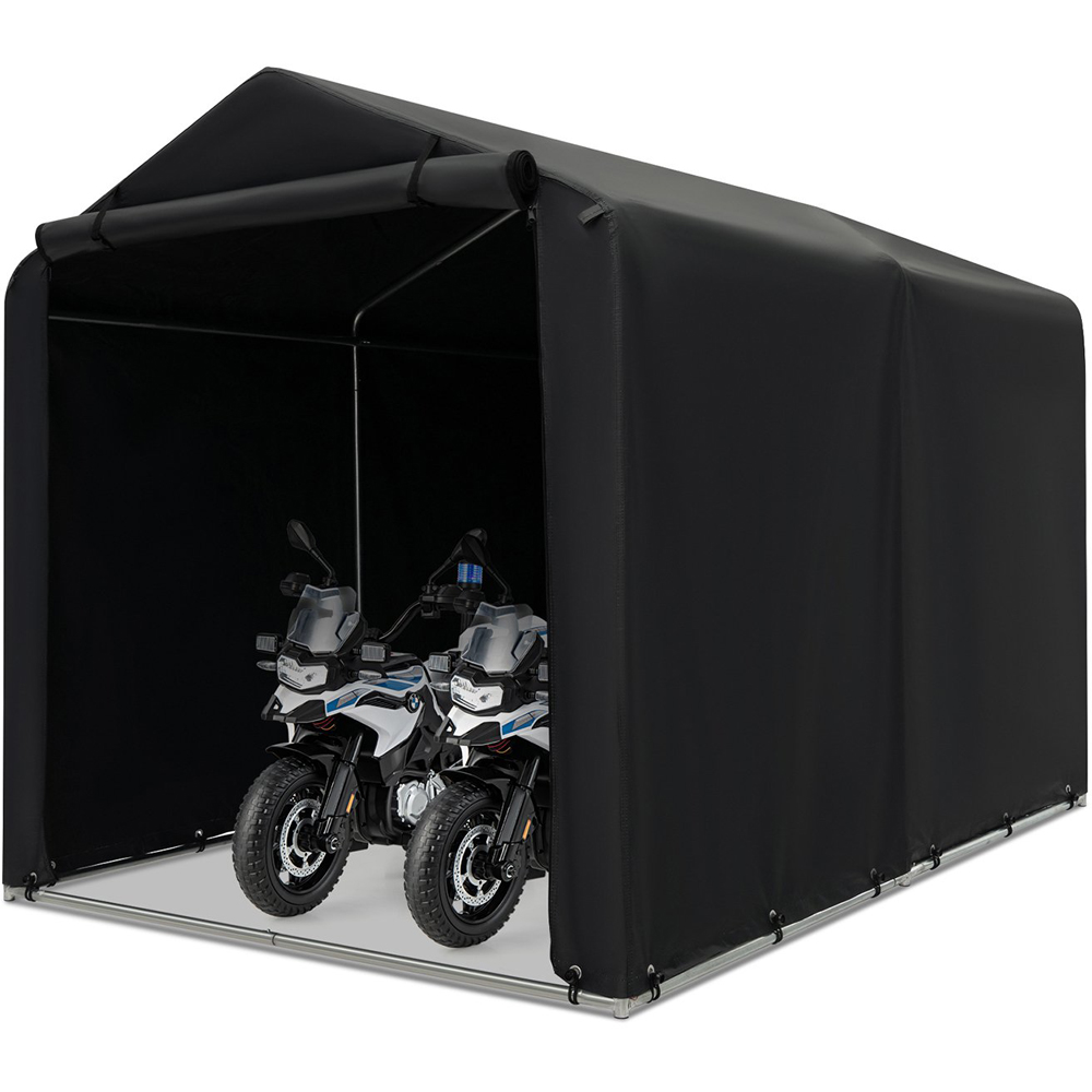 Costway Grey Portable Outdoor Bike Garage Shelter Image 3