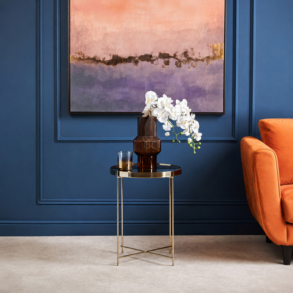 Premier Housewares Allure Black Mirrored Low Side Table Image 3