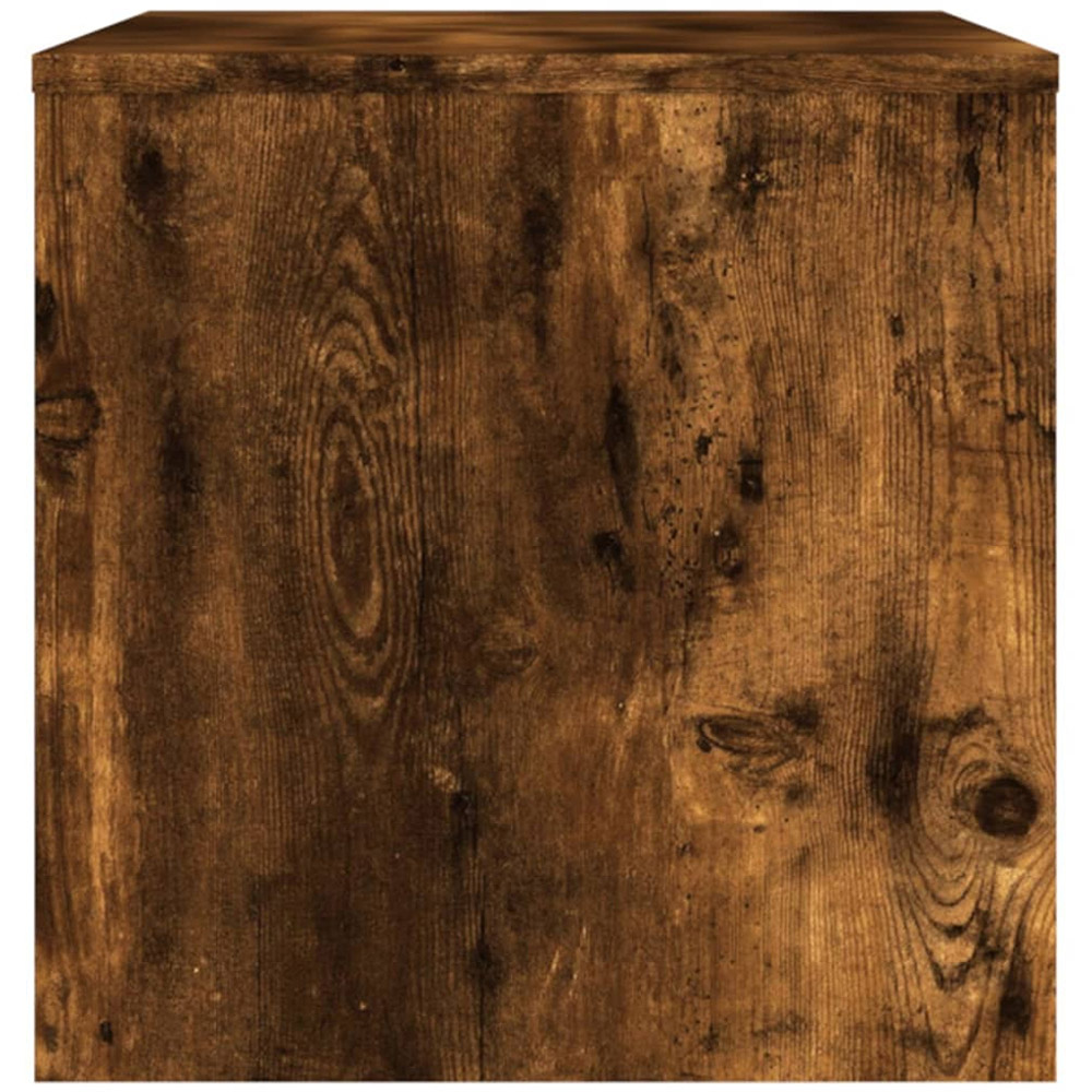 vidaXL Single Shelf Smoked Oak TV Cabinet Image 5
