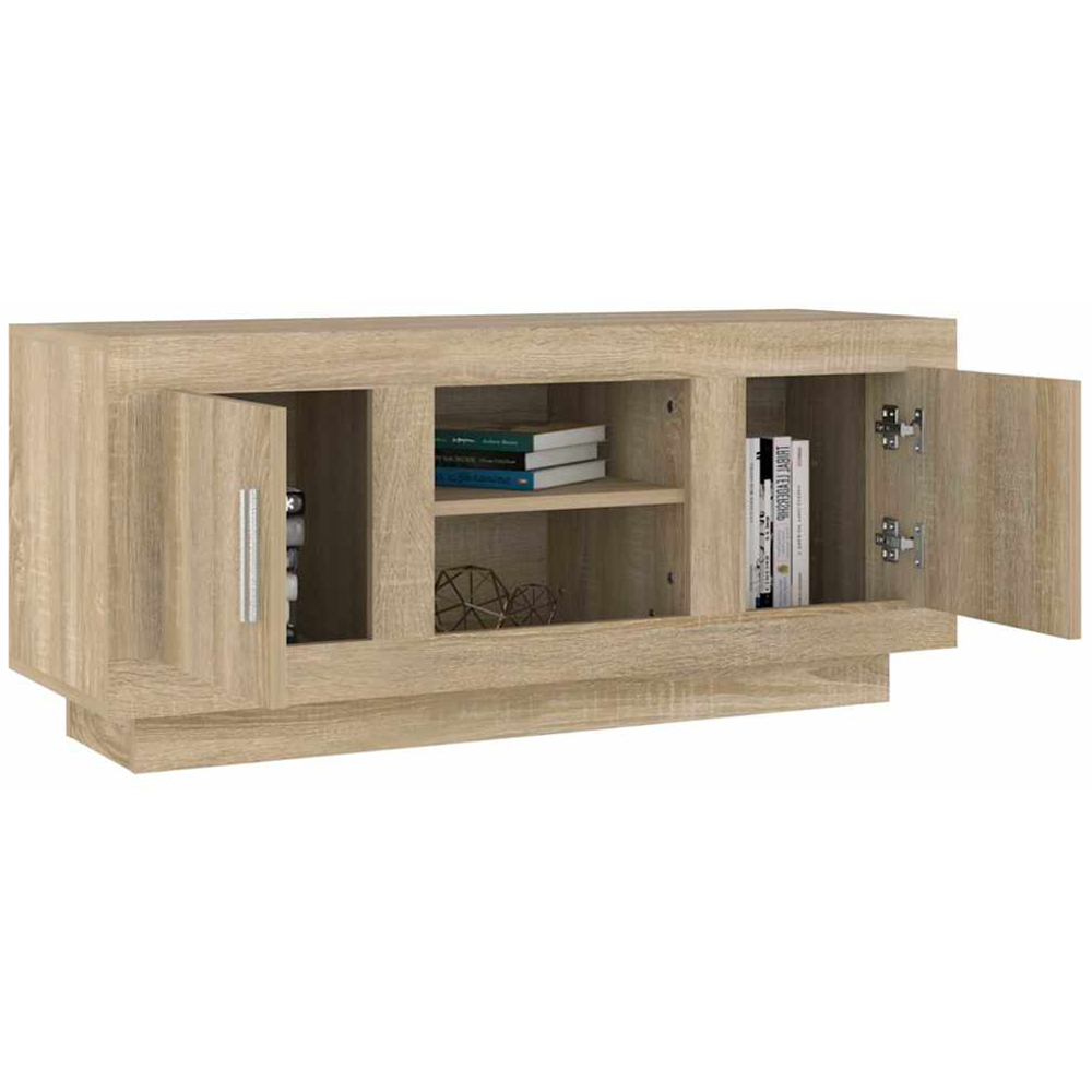 vidaXL 2 Door 2 Shelf Sonoma Oak TV Cabinet Image 4