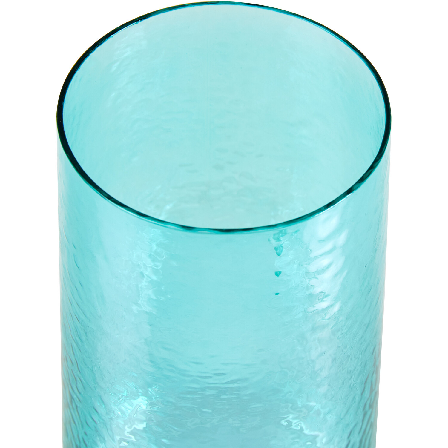 Hammered Lustre Hiball Glass - Teal Image 2
