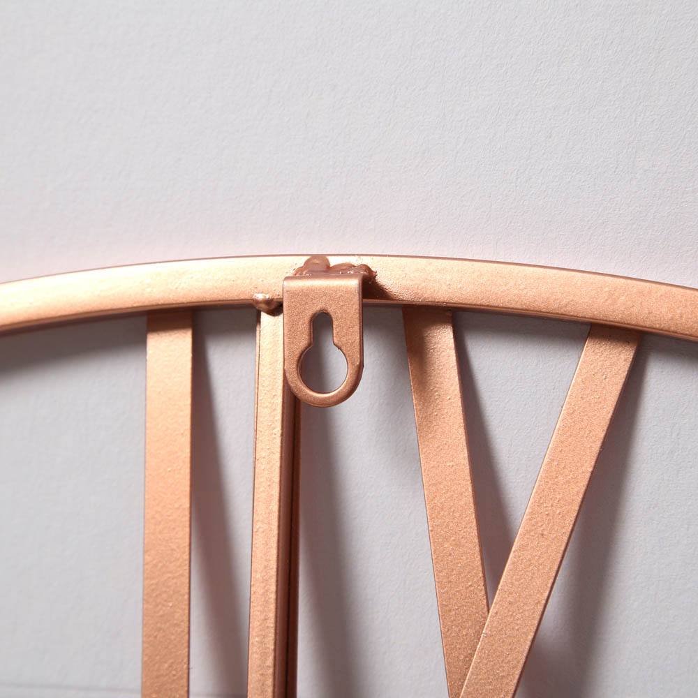 EOS Copper Skeleton Wall Clock with Roman Numerals 80cm Image 6