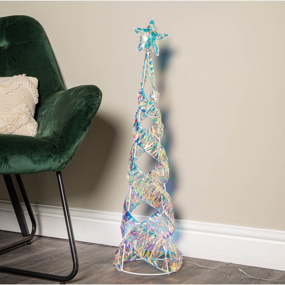 Samuel Alexander 400 Warm White LED Iridescent Shimmer Spiral Christmas Tree Decoration 3ft Image 7