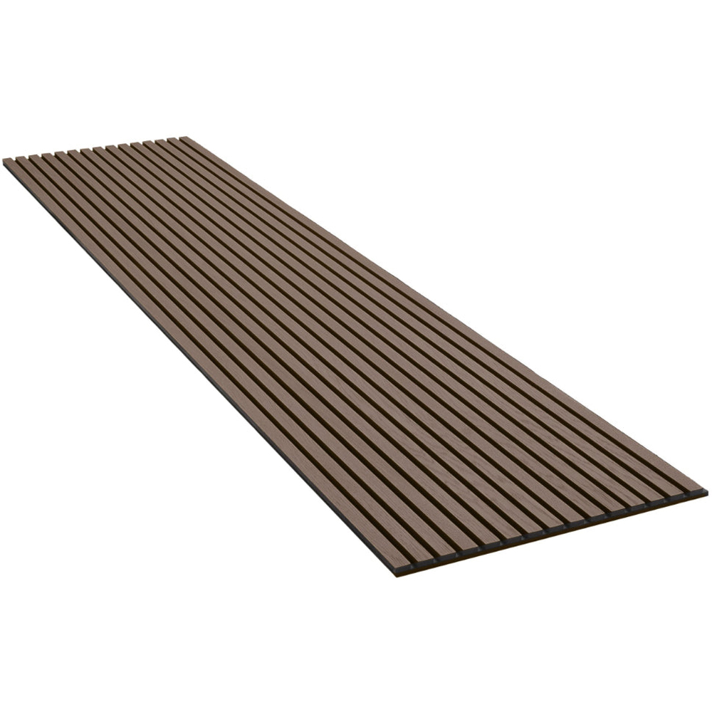 Portland 240 x 60cm Acupanel Smoked Oak Acoustic Slat Wall Panel Image 3