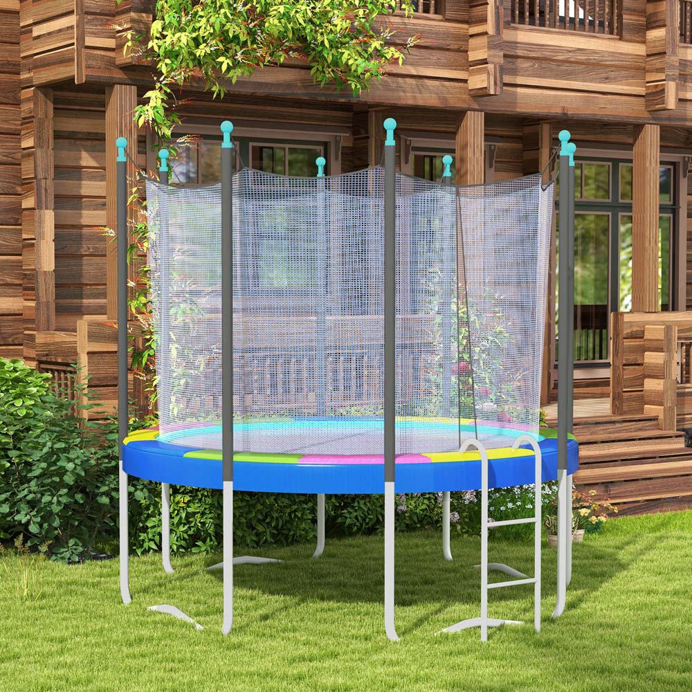 SPORTNOW 12ft Multicolour Waterproof Spring Cover Trampoline Pad Image 7