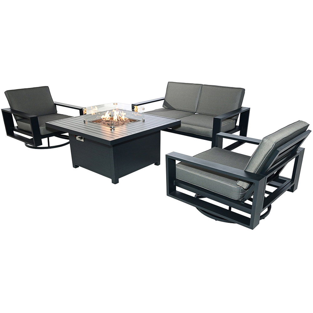 Furniture One 4 Seater Aluminium Garden Dining Set Image 2
