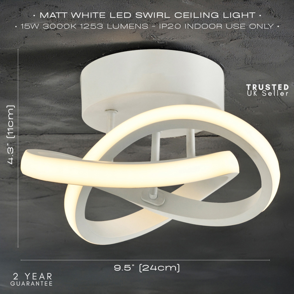 Happy Homewares 1253 Lumens White LED Ceiling Light Image 8