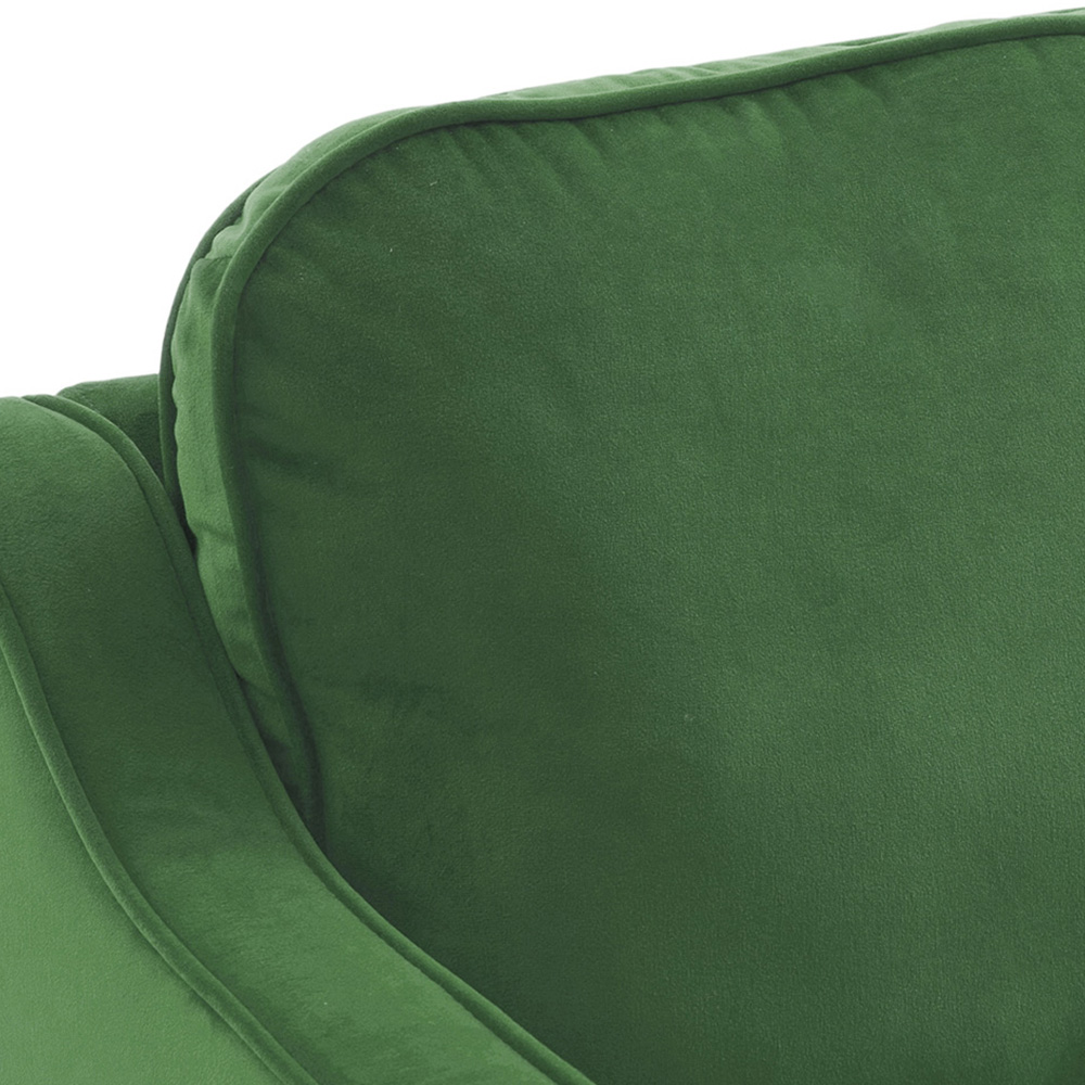 Living and Home Green Linen Sofa Chair Image 4