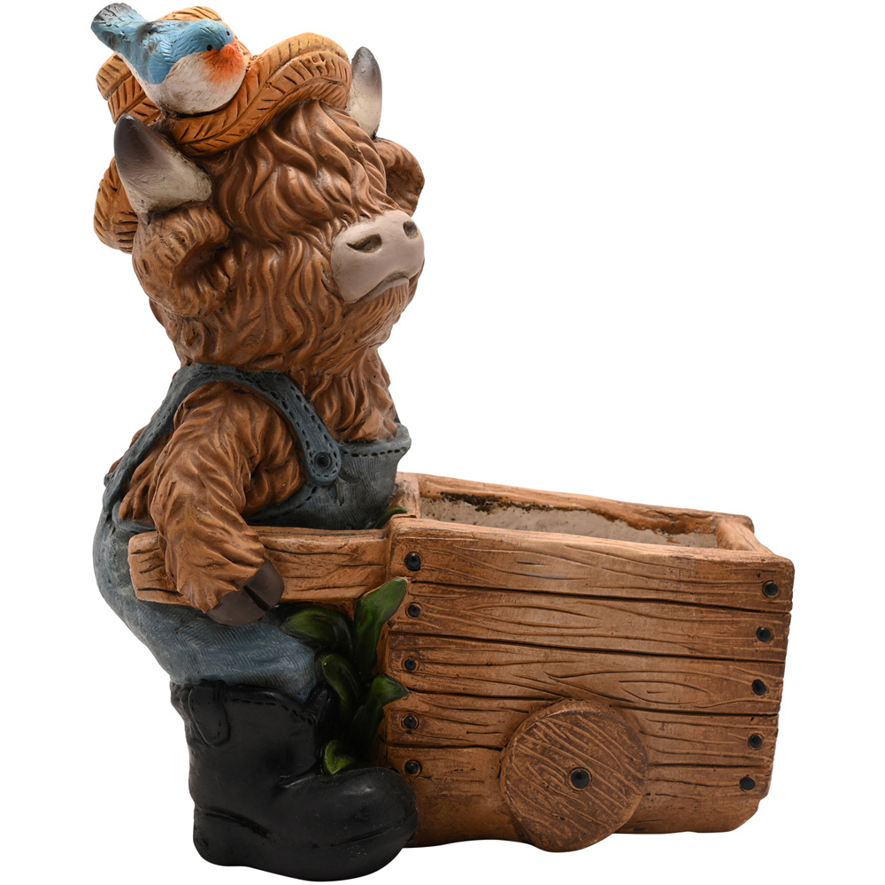Country Living Highland Cow Outdoor Planter Image 4