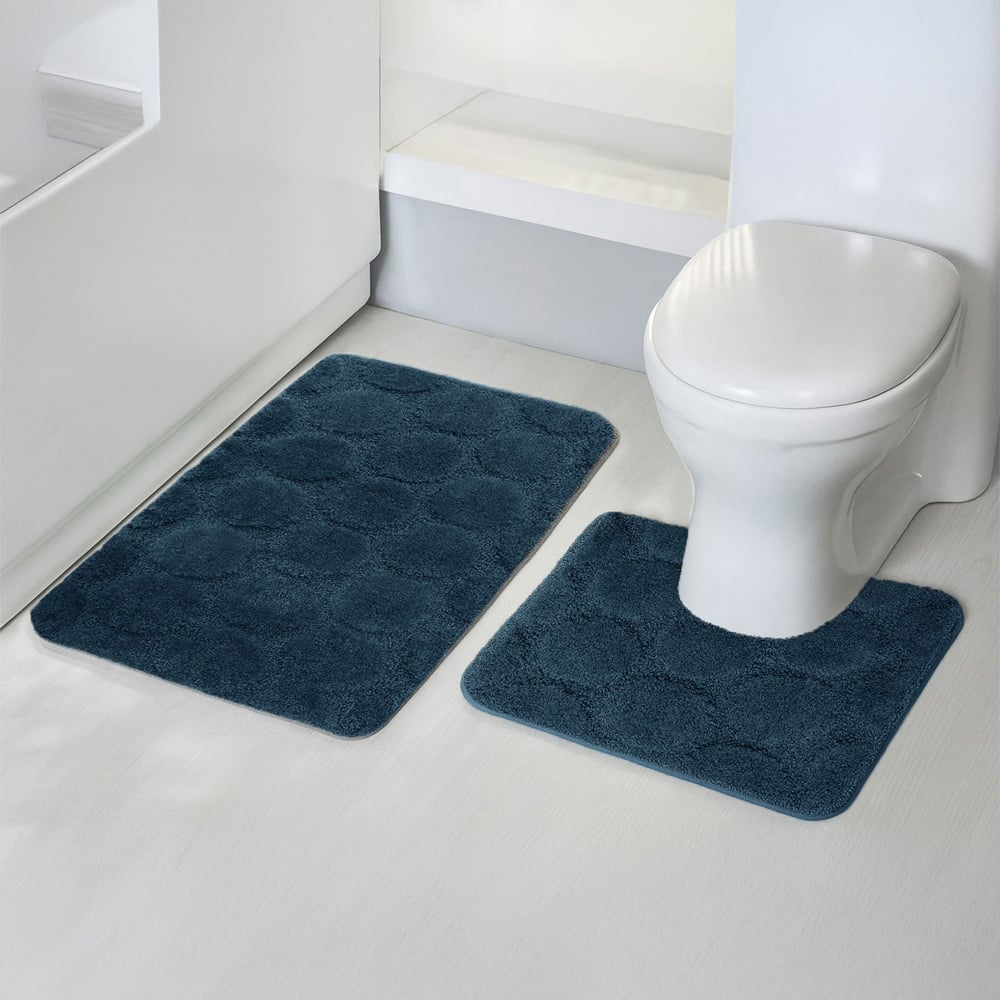 Velosso Cobla Indigo Bath Mat Set Image 2