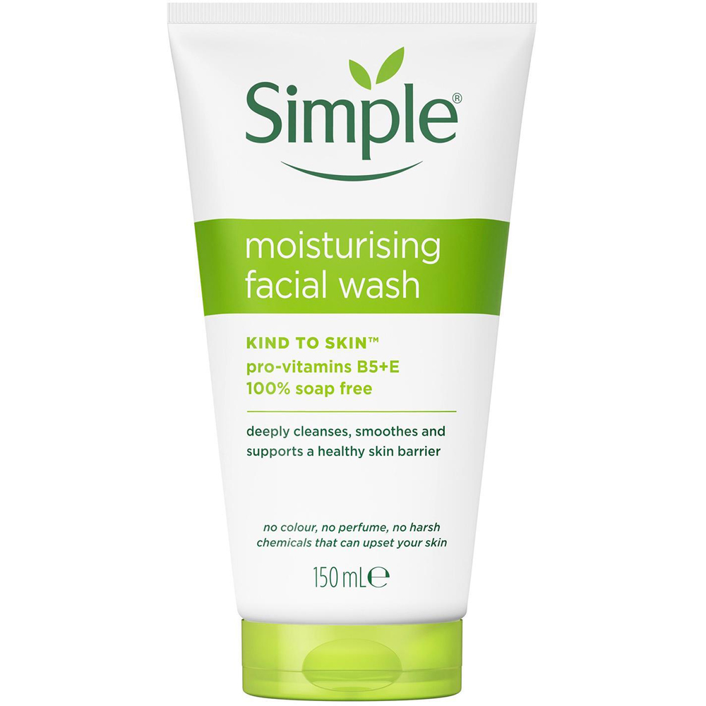 Simple Kind to Skin Moisturising Facial Wash 150ml 2 Pack Image 2
