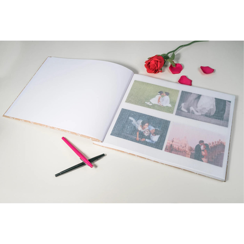 Exacompta Kraft Floral Motif Design Photo Book Album with Screws 40 Pages 160 Photos Image 8
