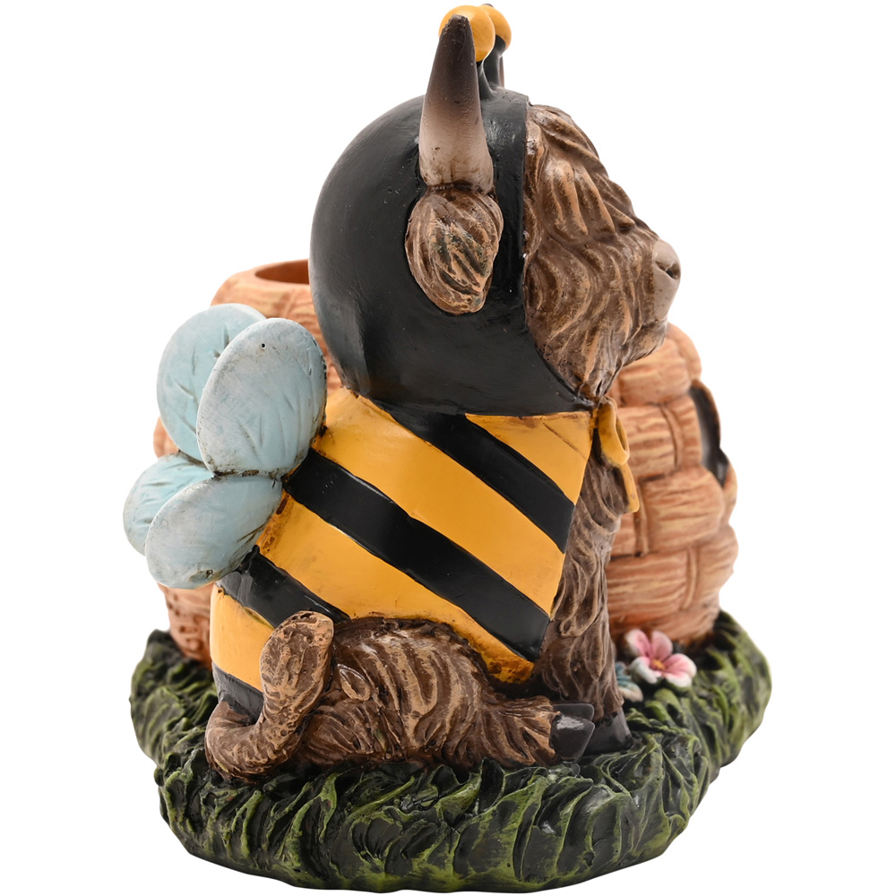 Country Living Highland Cow with Beehive Planter Image 4