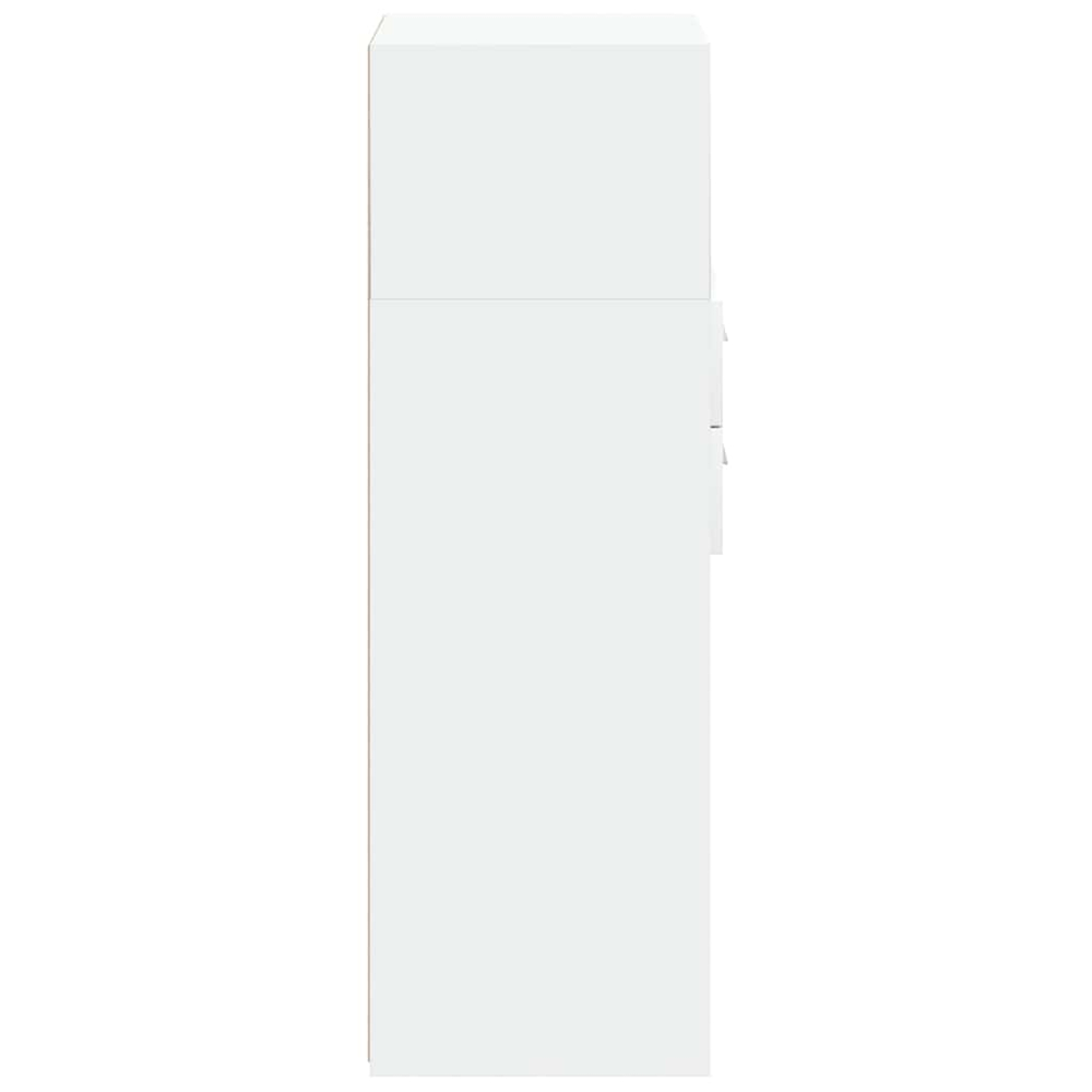 vidaXL 2 Drawer 3 Shelf White Highboard Image 5